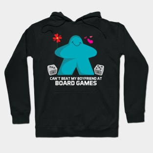 Can't Beat My Boyfriend At Board Games Gaming Graphic - Tabletop Gaming Hoodie